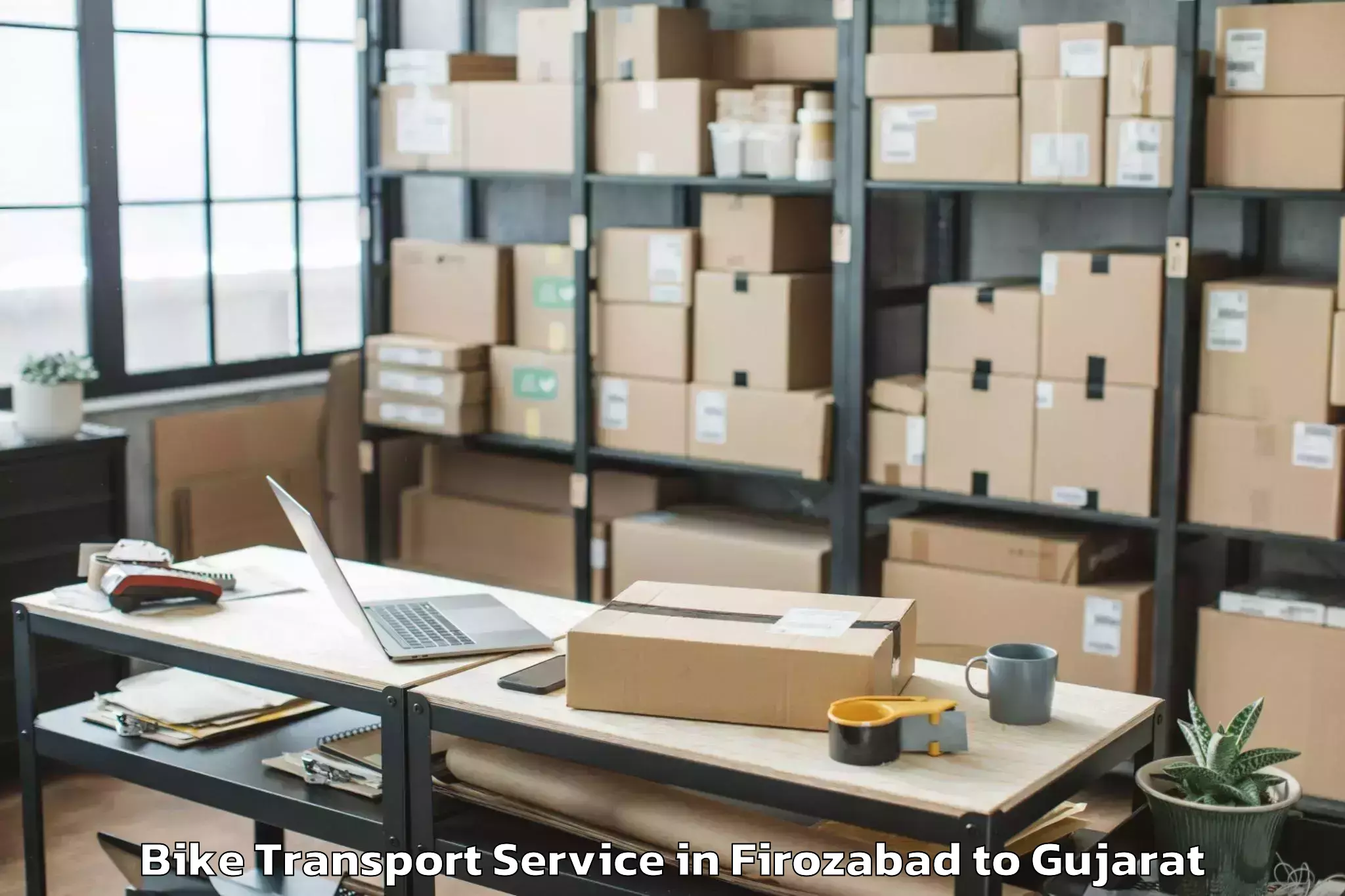 Comprehensive Firozabad to Gadhada Bike Transport